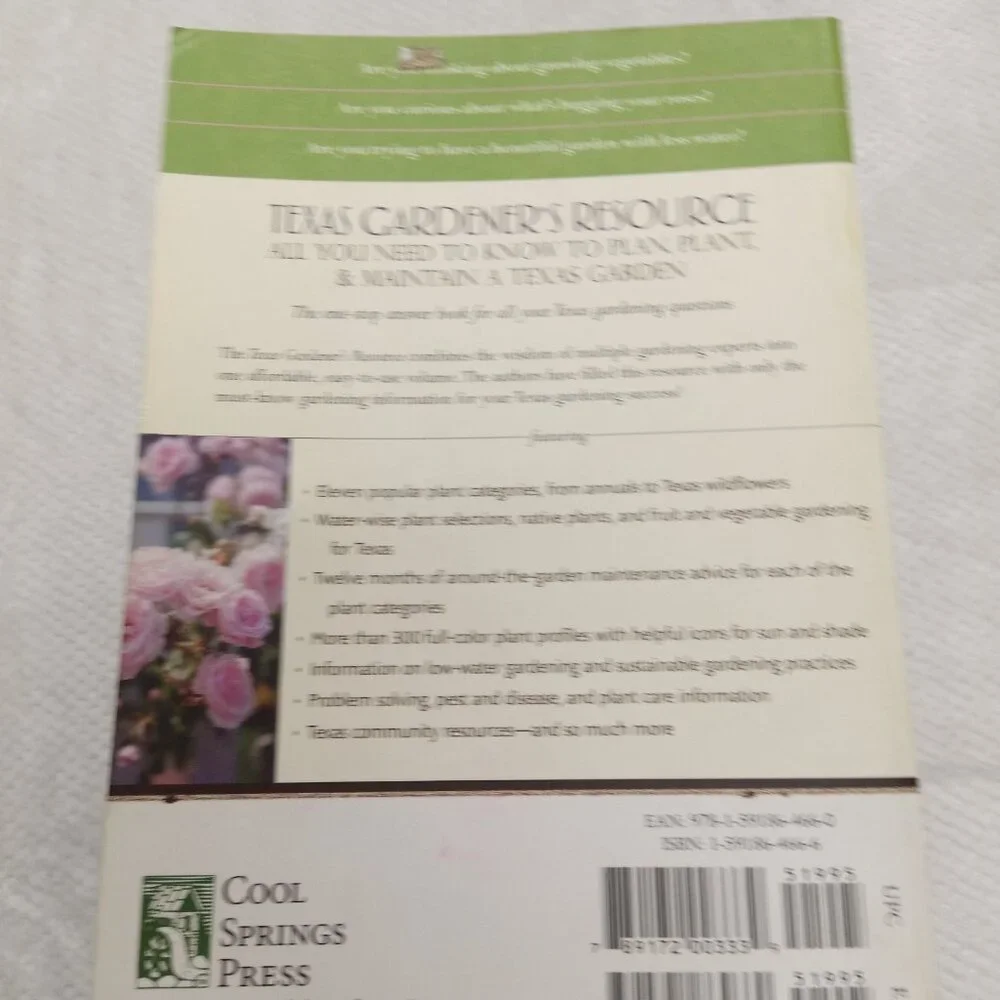 Texas Gardener's Resource By Dale Groom and Dan Gill Garden Book SKU A - Picture 6 of 6